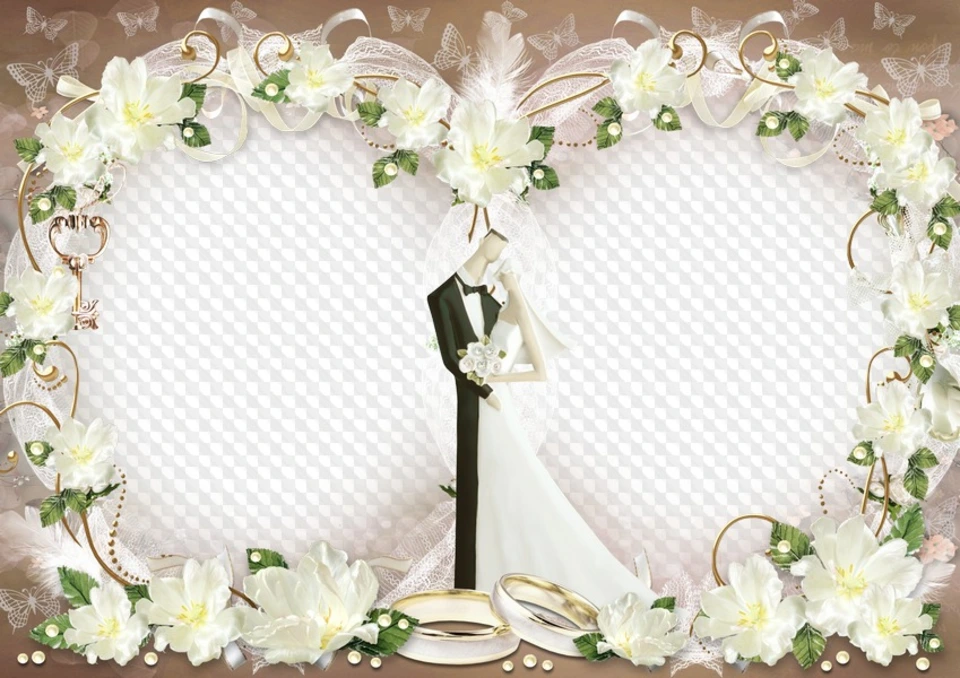 Красивые свадебные рамки для фотошопа