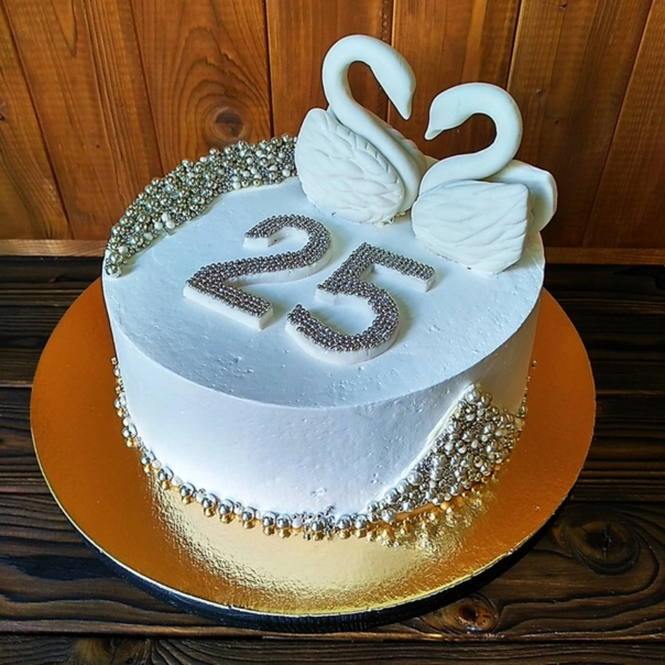Серебряная свадьба торт