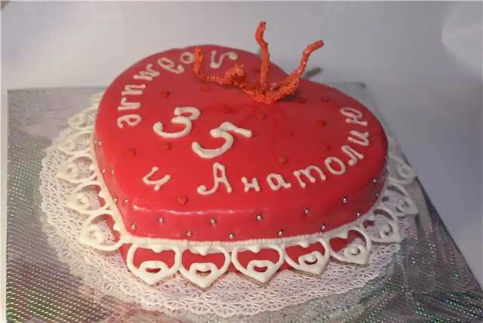 Торт на 35 лет свадьбы